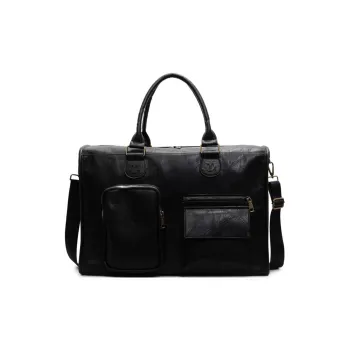 LETOO PU Travel Bag 36L Black/Coffee