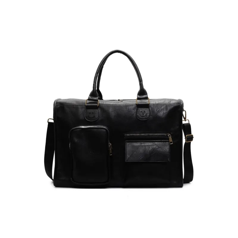 LETOO PU Travel Bag 36L Black/Coffee-0