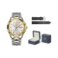 Steel Band White Dial[Includes: Exclusive Box+Leather Strap]