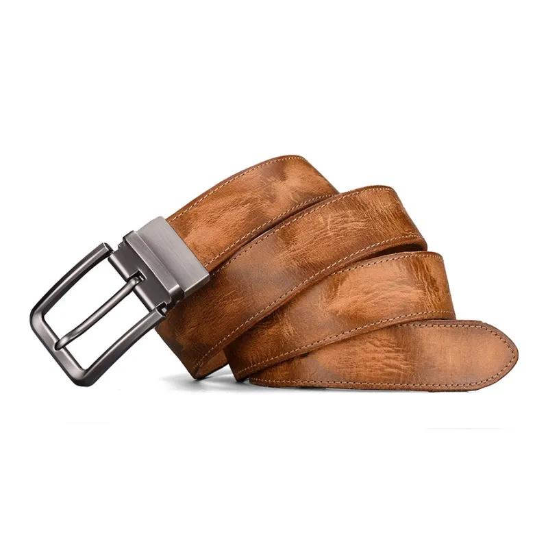 Yamaichi Maru Top Grain Cow Leather Leather Belts Men's 3.7cm-4