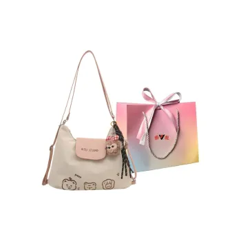 Yalu PU Shoulder Bag Regular Women's Pink/Silver