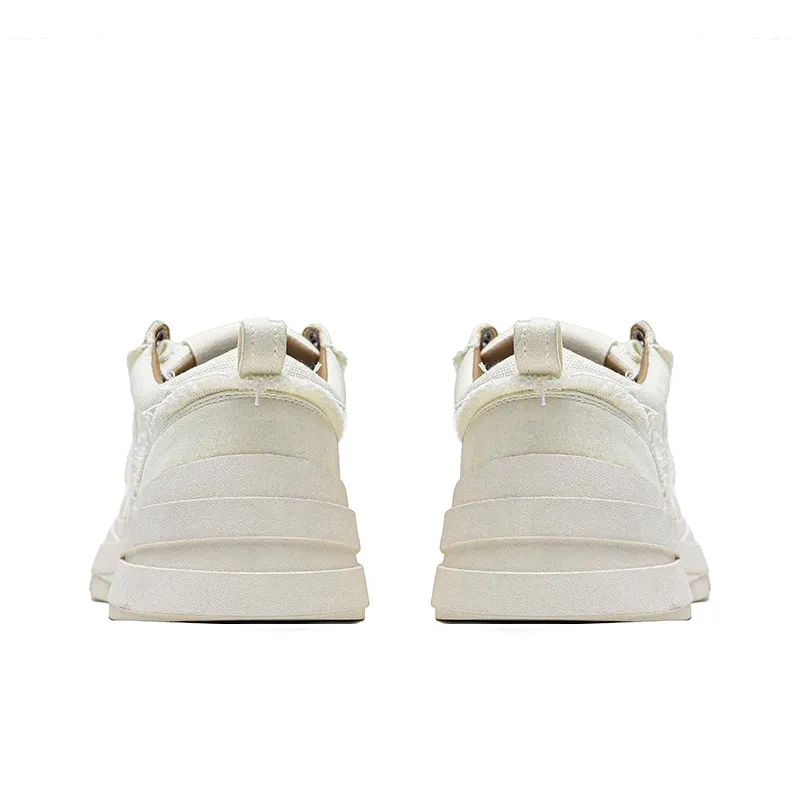 ESTEE GEEA Coverage Anti-Slip And Wear-Resistant Lightweight Height Increasing Low-Top Skateboard Shoes Unisex White-3