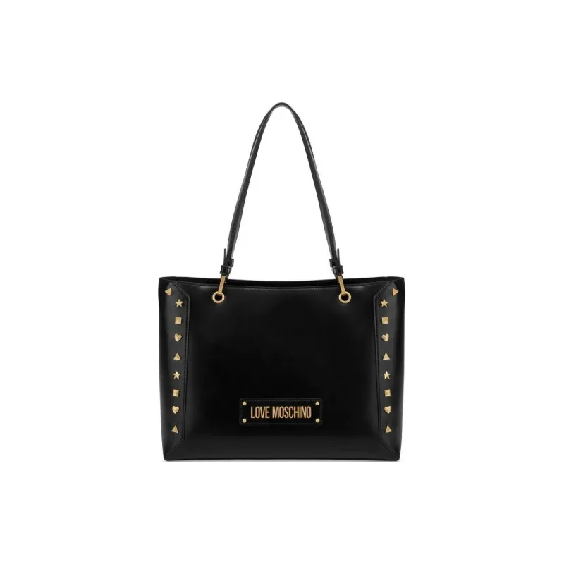 LOVE MOSCHINO PU Shoulder Bag Women's Black-0
