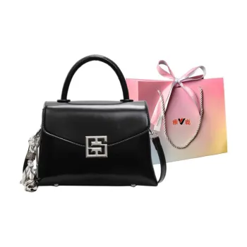 Yalu PU Handbag Shoulder Bag Crossbody Bag Regular Women's Black/Haze Blue/Ecru/Elephant Gray