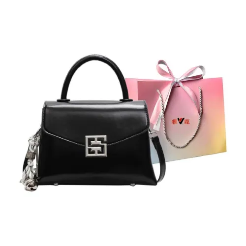 Yalu PU Handbag Shoulder Bag Crossbody Bag Regular Women's Black/Haze Blue/Ecru/Elephant Gray