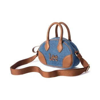 Lee Denim With PU Panel Shoulder Bag, Crossbody Bag, Portable Mini Women's Denim Blue