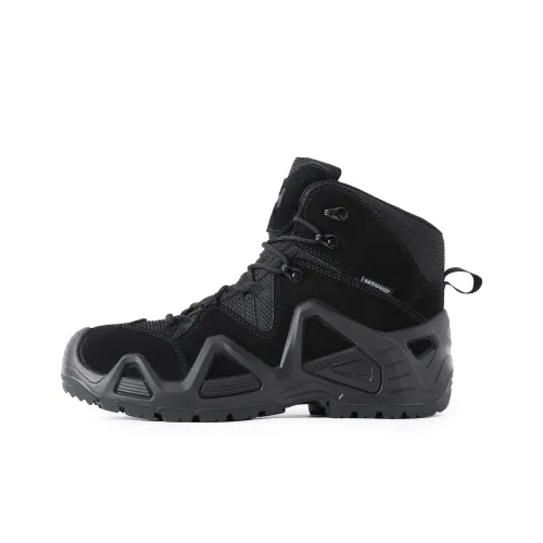 Jihua Anti Slip Wear Resistant High Top Hiking Shoes Men's Brown
