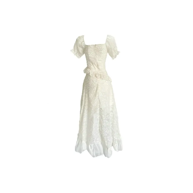 PLANE DRIFT Short Sleeved Dresses Women's Apricot-1