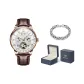 Rose Case White Dial Brown Leather