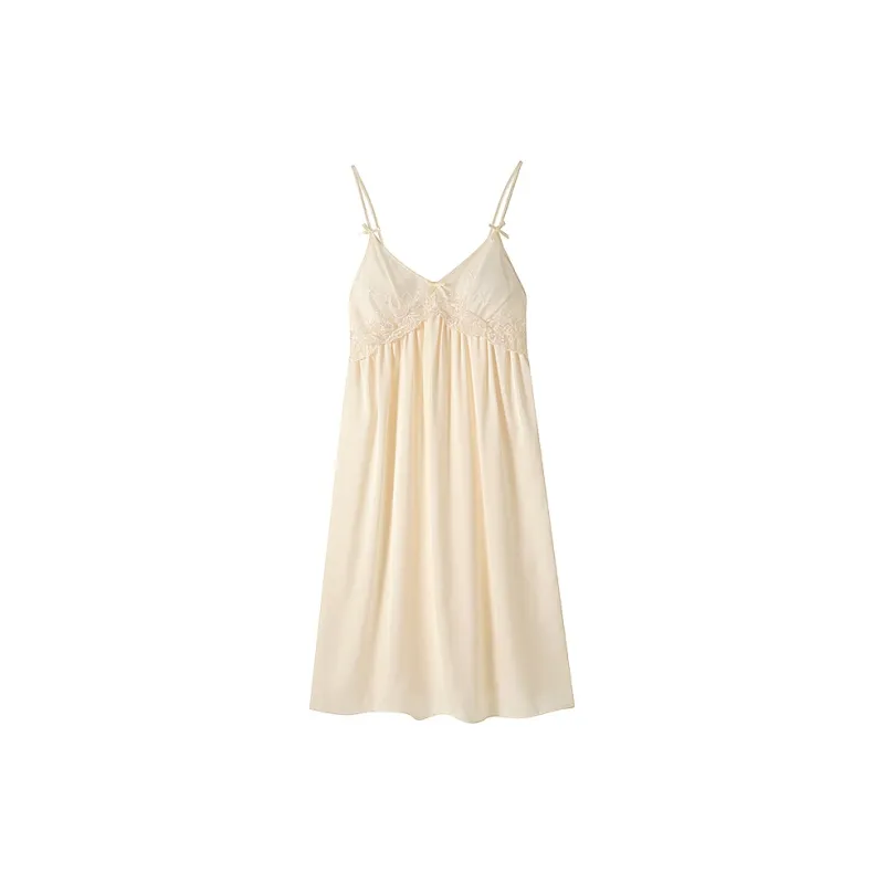 Qiao Ni Tong Nightgown Women's Moon White-0