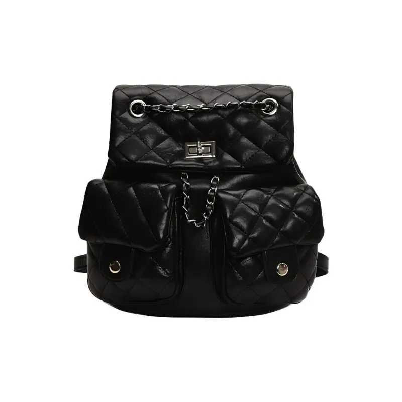 Yalu PU Backpack Women's White/Black/Blue/Pink-4