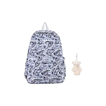 MOK Nylon Backpack Unisex Black/Violet/Light Blue/Sky Blue/Royal Blue