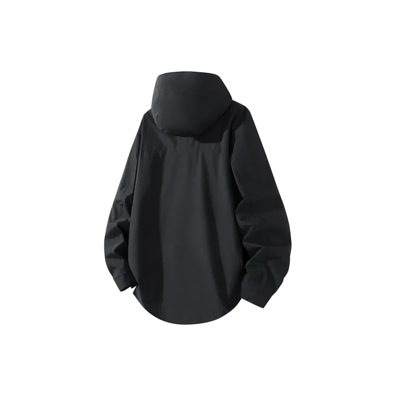 Kepu Keep Warm From The Wind Windbreaker Jacket Unisex Black-1