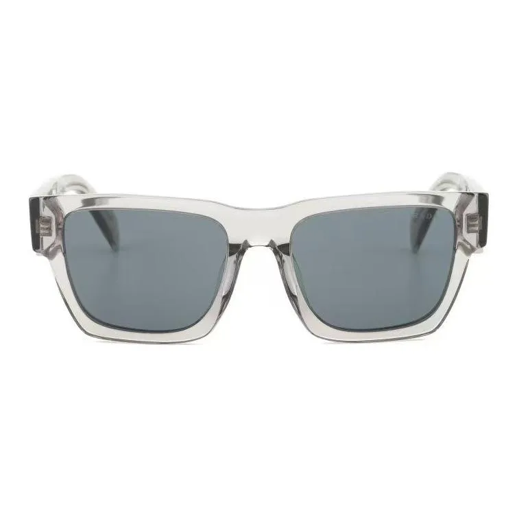 PRADA Plate Frame Square Sunglasses Unisex Gray-1