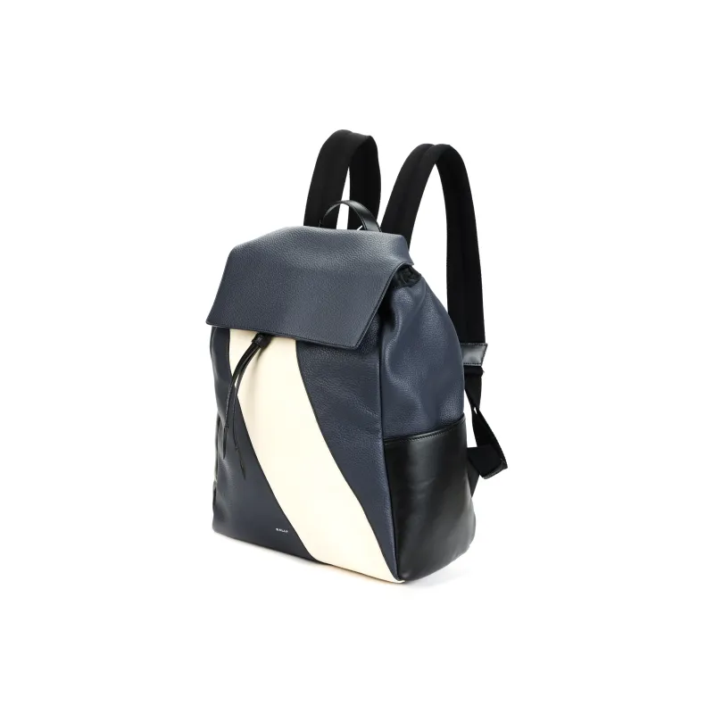 BALLY Grain Calfskin Backpack Men's Midnight Blue-1