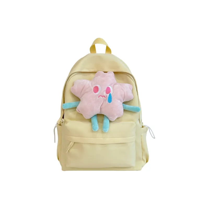 URBAN FOREST Polyester Backpack Women's Ecru/Burgundy/Light Yellow/Light Green/Pink-13