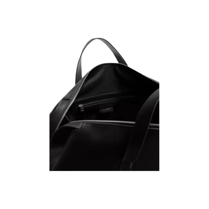 ZARA Cow Leather Travel Bag Men's Black-4