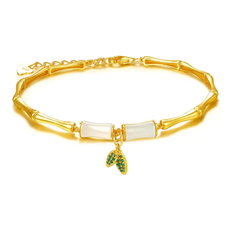 LAOMIAO Hetian Jade Bracelets Pale Greenish White Jade Women's-0