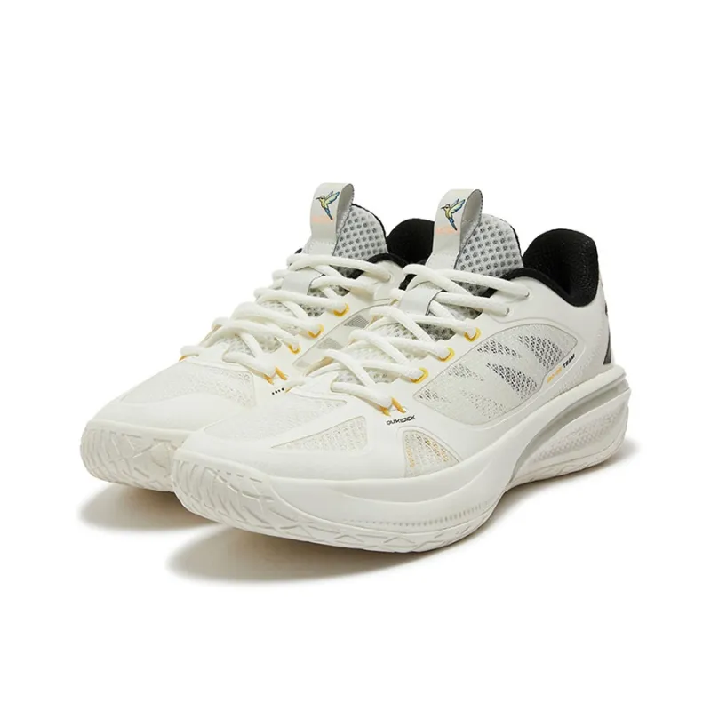 361° Cushioning Anti Slip And Wear Resistant Support Rebound Low Top Basketball Shoes Men's White Gray-2