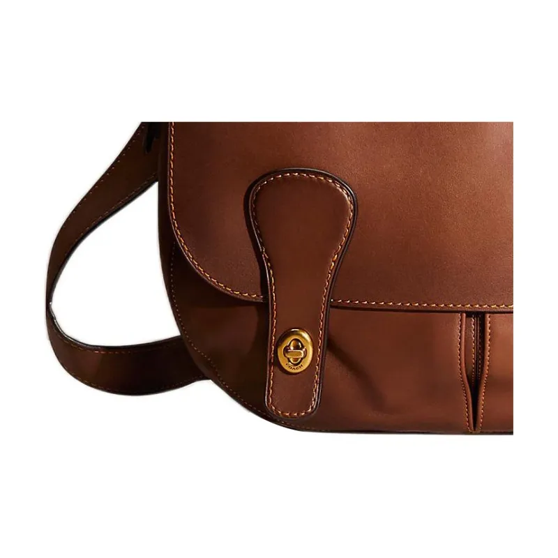 COACH Musette Glove Tanned Leather Handbag Shoulder Bag Crossbody Bag Large Size Women's Saddle Color-4