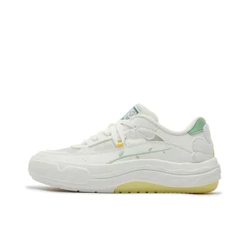 361° Garden Anti Slip And Wear Resistant Breathable Low Top Skateboard Shoes Women's White Green