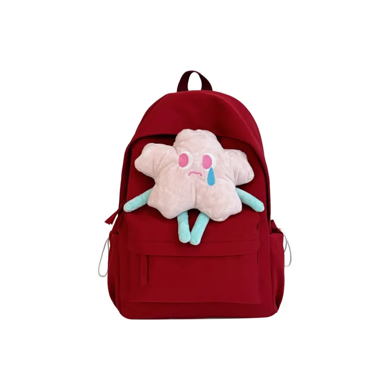 URBAN FOREST Polyester Backpack Women's Ecru/Burgundy/Light Yellow/Light Green/Pink-6