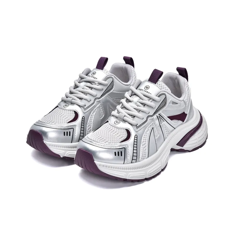 MISTERY Breathable Anti-Slip And Wear-Resistant Low-Top Chunky Sneakers Women's-2
