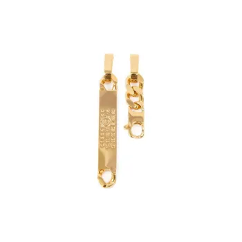 MM6 Maison Margiela Numeric Engraved Asymmetric Earrings