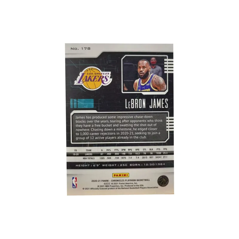 PANINI 2020 21 Lakers LeBron James Old Beijing Little Emperor A Very Beautiful Teca Scarce Classic Sports Cards 1 Pc-1