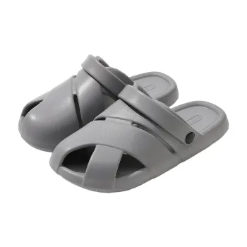 Foot Recreation Unisex Closed Toe Summer Soft Sole Heelless Home Slippers