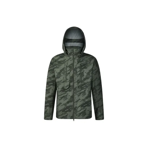 FILA Fitness Water-Resistant Windproof Wear-Resistant Warm Windbreaker Jacket Men's Withered Moss Green