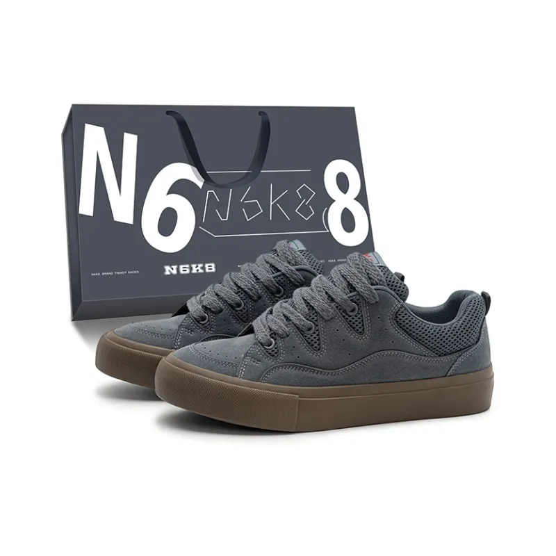 N6K8 Anti Slip Wear Resistant Low Top Skateboard Shoes Men's-10