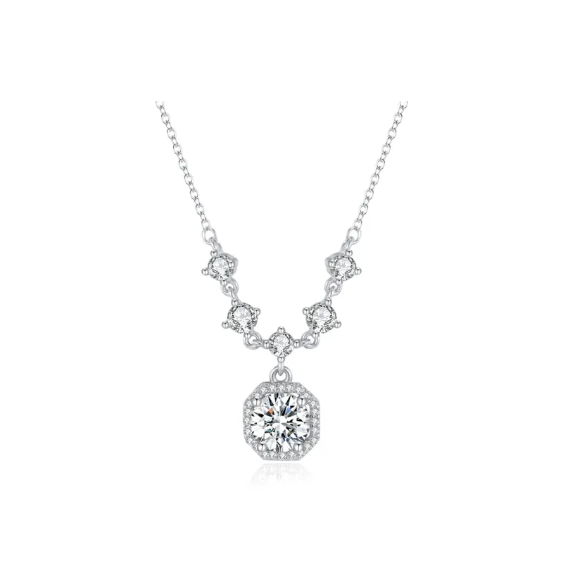 SHUIBEI S925 Sterling Silver, Synthetic Cubic Zirconia Necklaces Women's-0