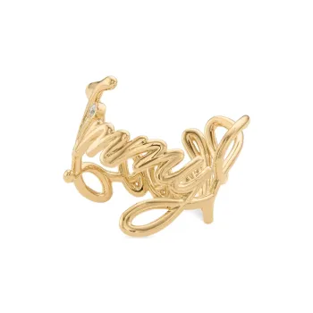 Jimmy Choo Logo Script Ring