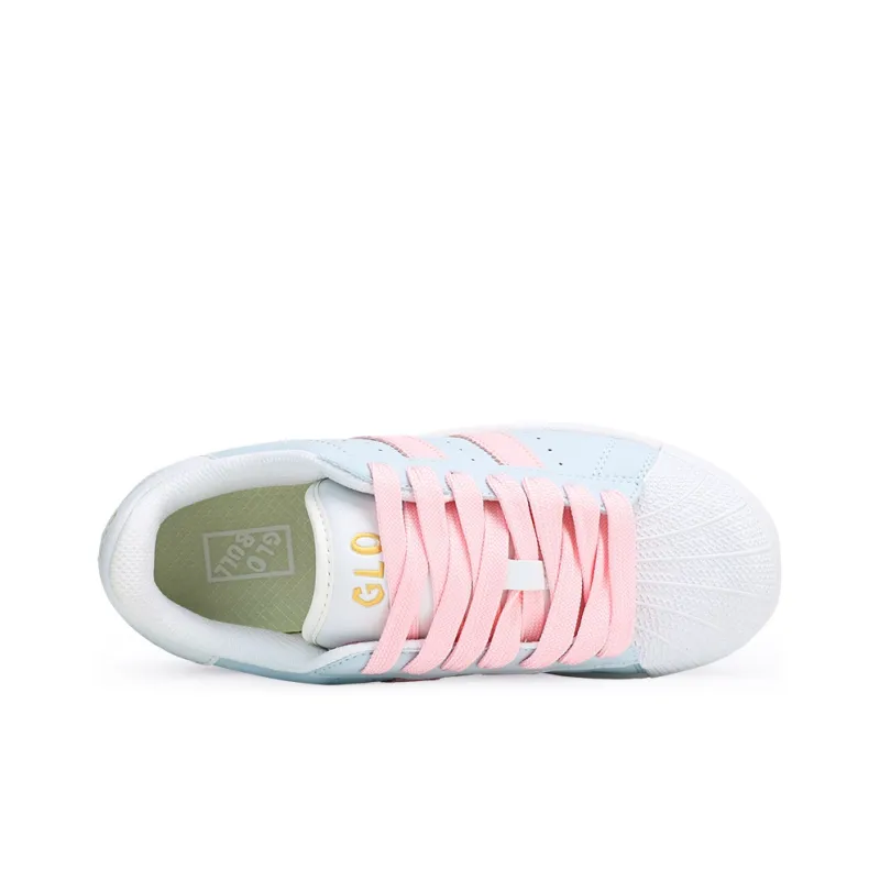 GLO BULL Anti-Slip And Wear-Resistant Breathable Low-Top Skateboard Shoes Women's Bamboo Moon Blue-3