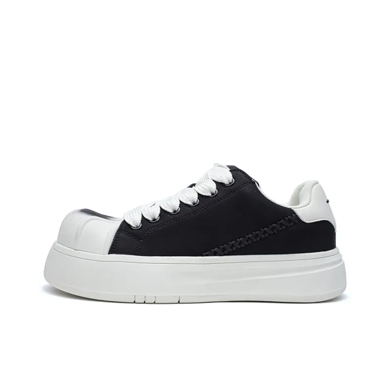 ESTEE GEEA Low-Top Skateboard Shoes Unisex White Black-0
