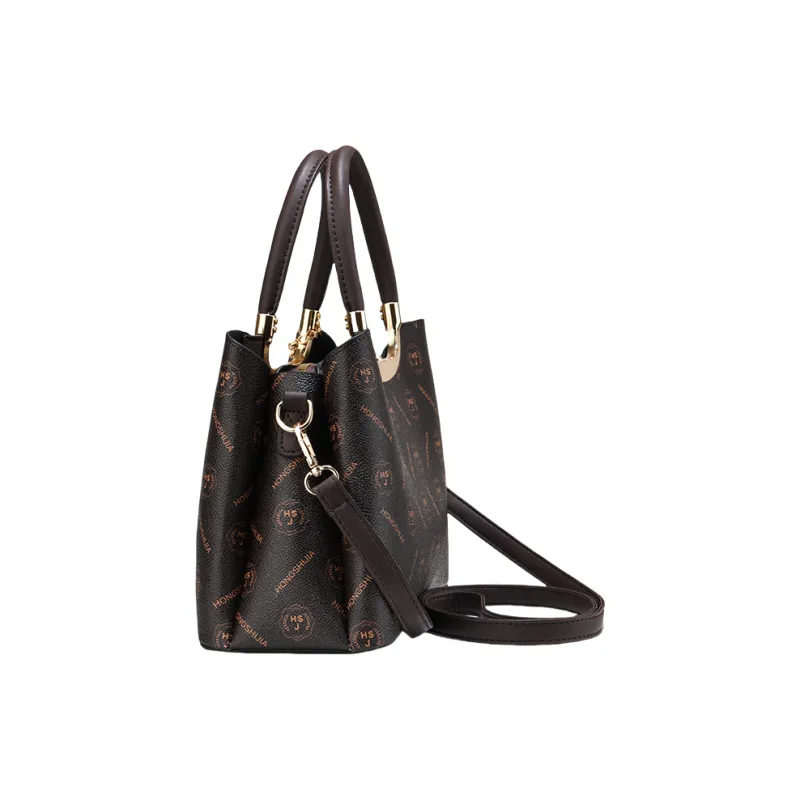 Weymond PU Handbag Regular Women's Coffee/Earth Yellow/Black/White/Pink-4