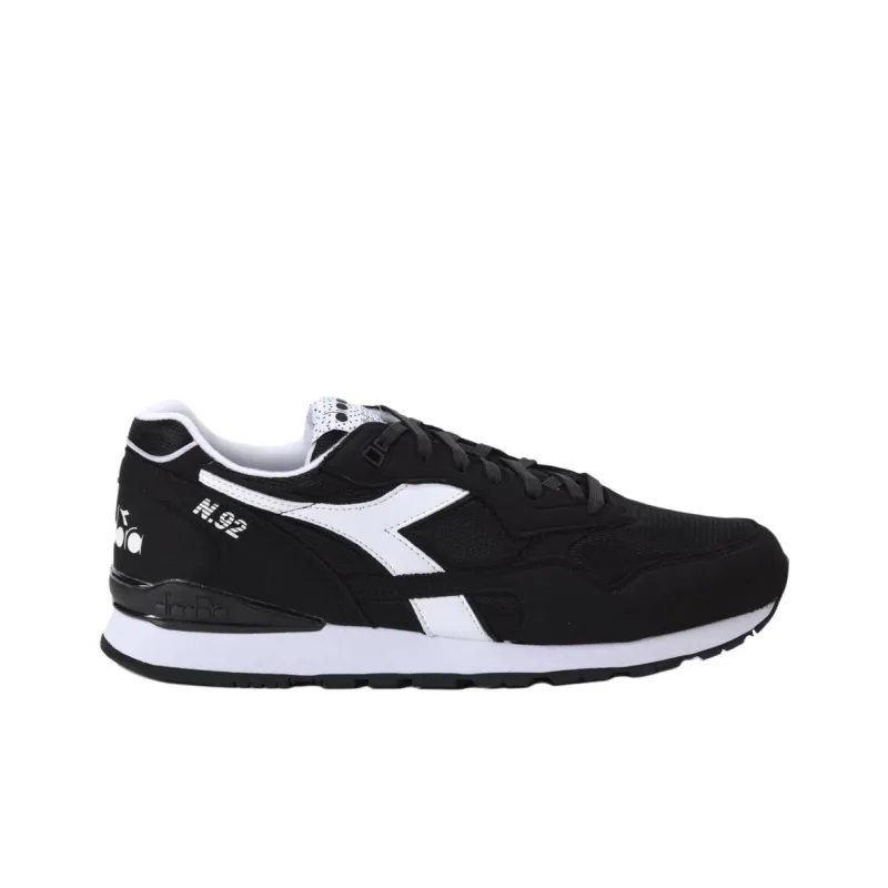 Diadora N.92 Anti-Slip Wear-Resistant Low-Top Casual Shoes Men's Black-1