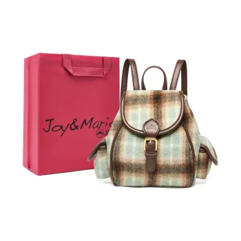 Joy&Mario Backpacks Color Block Plaid