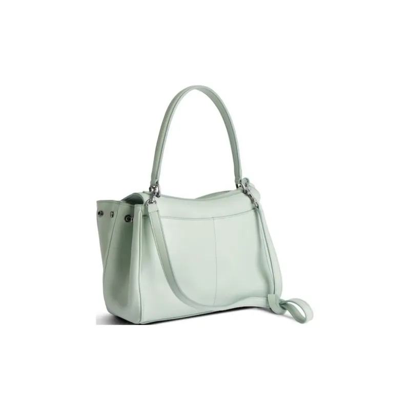 Balenciaga Rodeo Smooth Calf Leather One Shoulder Handbags Small Size Women's Green-3