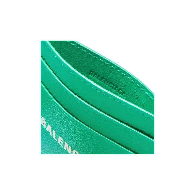 Balenciaga Cash Cow Leather Card Clip Card Holder Unisex Bright Green-4