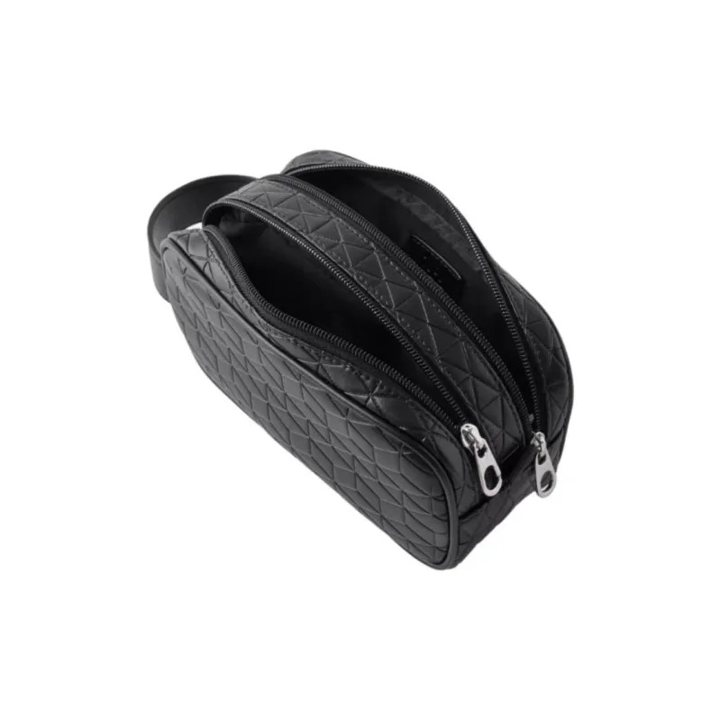 ZARA Polyurethane Toiletry Bag Men's Black-4