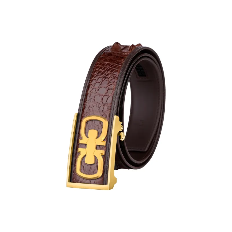 CATELLES Patchwork Free Crocodile Leather Leather Belts Men's 3.8cm-6