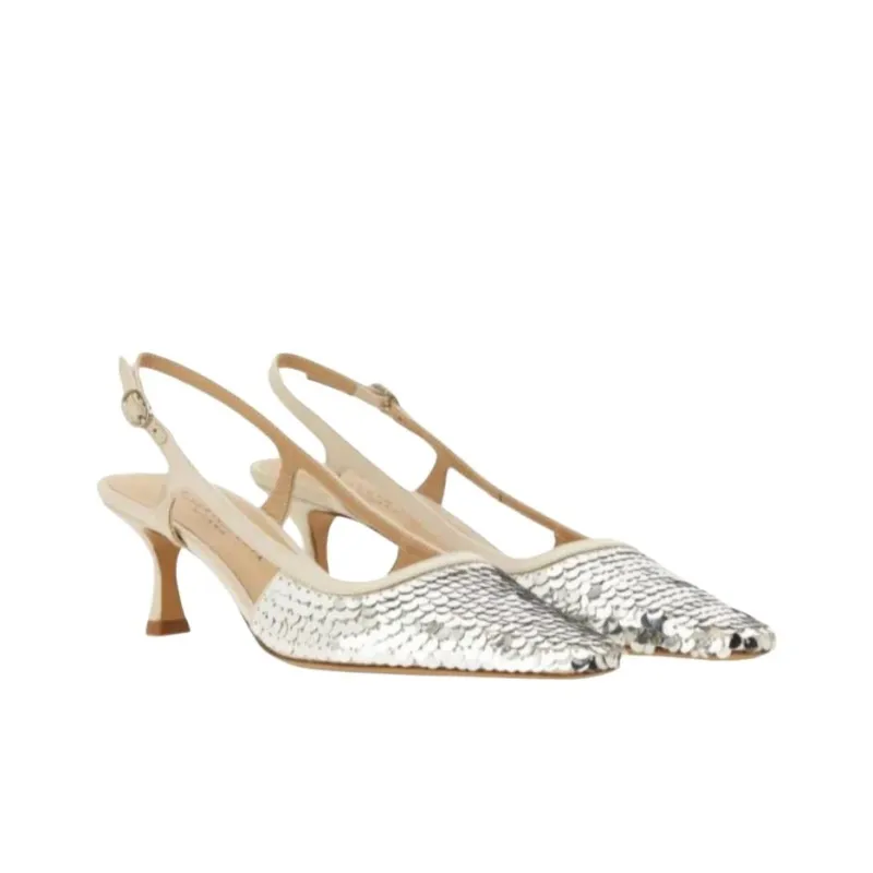 Roberto Festa Slim Heel High Heels Women's Silver-2