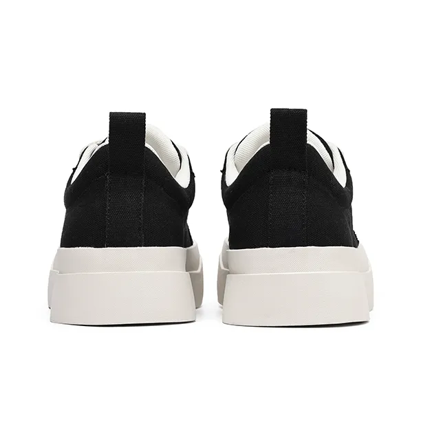 Angelmi Anti Slip And Wear Resistant Coverage Low Top Canvas Shoes Unisex Black-3