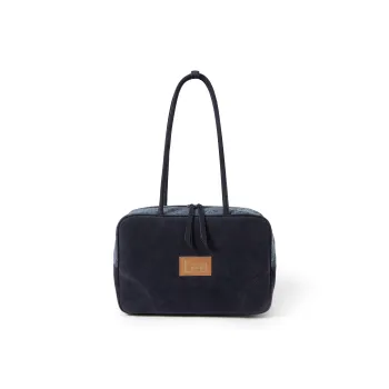 Lee Canvas Canvas Bag Bowling Bag Shoulder Bag Women's Vintage Indigo