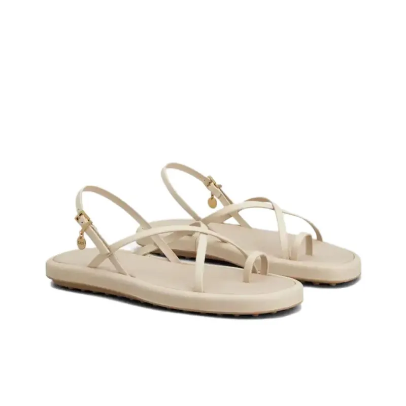 TOD'S One Strap Sandals Women's White-2