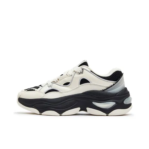 361° Anti Slip Wear Resistant Low Top Chunky Sneakers Women's White Black