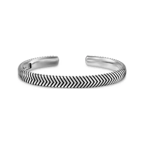 David Yurman Sterling Silver Spiritual Beads Two row Woven Bracelet 8mm
