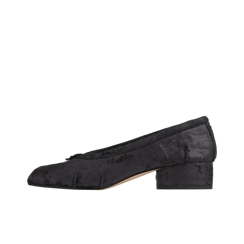 Maison Margiela Tabi Chunky Heel High Heels 3cm Women's Black-0